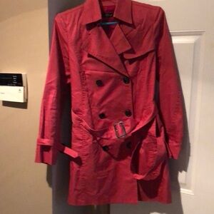 EUC REFLECT RED COTTON COAT SIZE SMALL